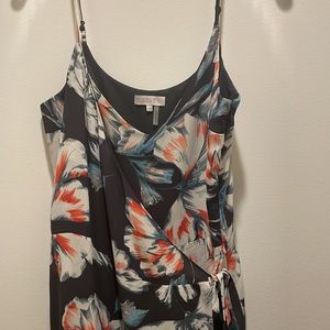 1 State black floral maxi dress